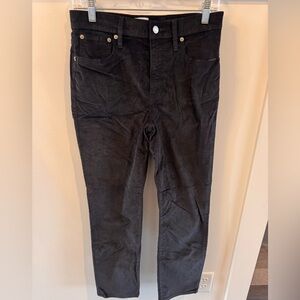 J.Crew Vintage Slim Straight velvet pants size 27 black NWOT